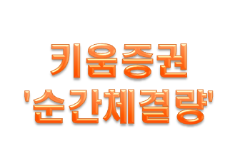  키움증권 신분증 진위확인과 '키움증권 순간 체결량'