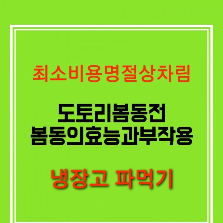  최소비용명절상차림(도토리 봄동전- 봄동 효능과 부작용)