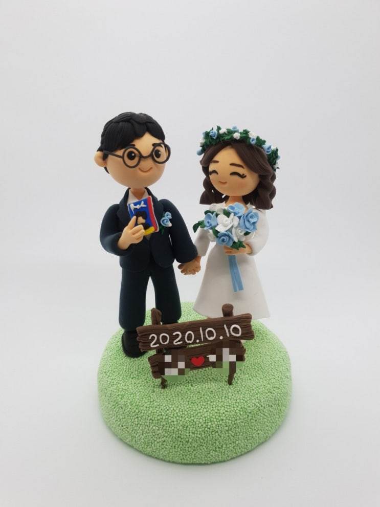  [민클레이] 결혼 축하 클레이인형