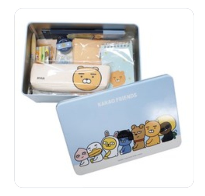  카카오프렌즈 틴케이스 문구세트