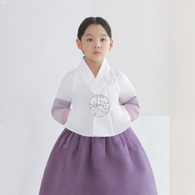  [특가제품] 금동이 여아용 보라 당의 한복 세트 AW118 복주머니 32,400 원 17% 할인