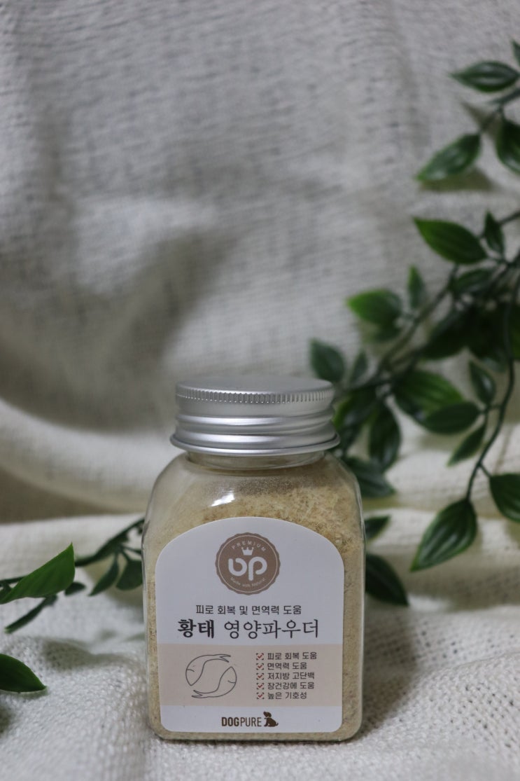  강아지 사료 안먹을때는? 천연간식 도그퓨어 황태 영양파우더 추천합니다!