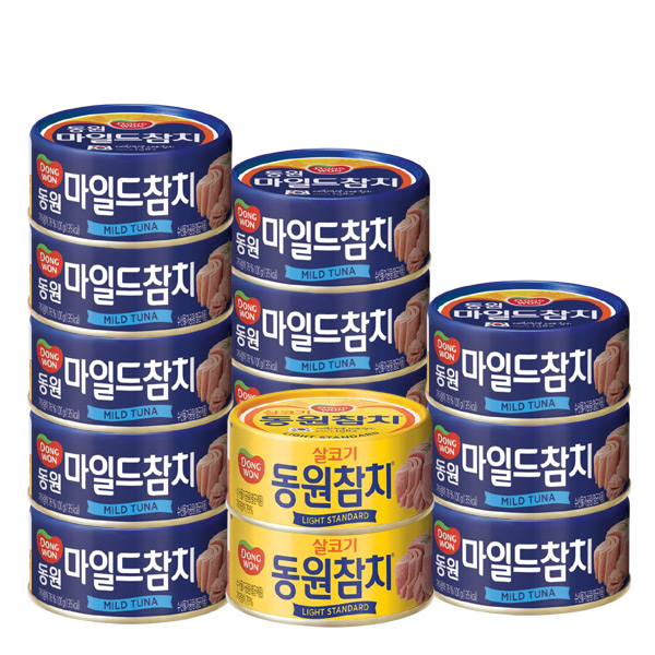 후기가 좋은 동원 마일드 100g x 12p + 라이트참치 100g x 2p, 1세트 추천합니다