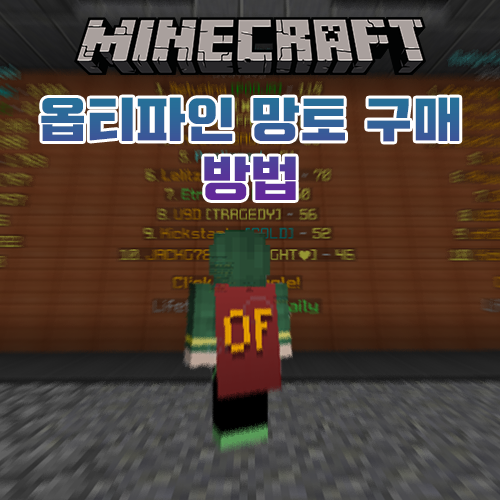  마인크래프트 옵티파인 망토 구매 방법 [문화상품권]