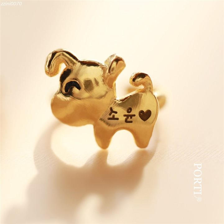  [할인정보] 뽀르띠 순금 24K 황금 개띠 짱구 강아지 백일반지 돌반지 1.875g 3.75g 203,700 원~* 