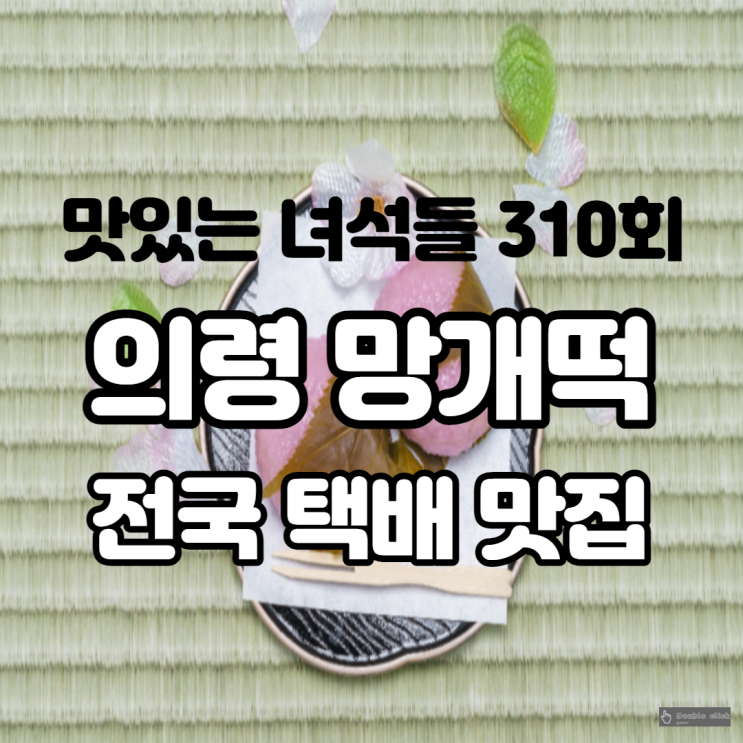  맛있는 녀석들 310회 전국 택배 맛집 편 의령 망개떡 다들 반할만하다!