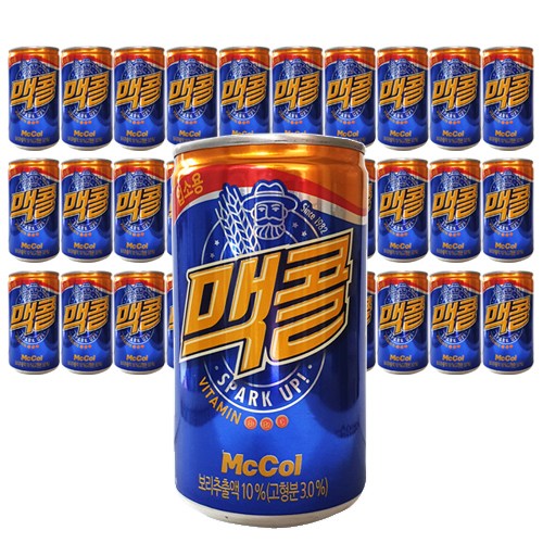 가성비 뛰어난 맥콜 160ml 탄산 음료수 미니캔 음료 30캔 ···