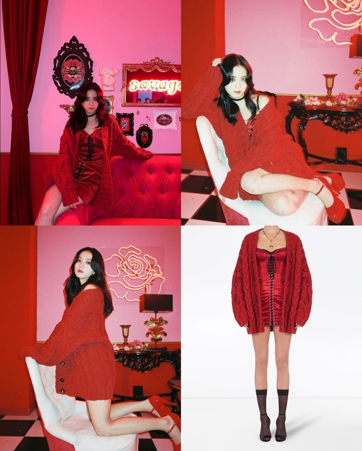  블랙핑크 지수 :: 돌체앤가바나 가디건,원피스 정보