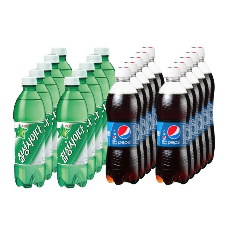 리뷰가 좋은 롯데 사이다 500ml x 10p + 펩시 업소용 콜라 500ml x 10p, 1세트(로켓배송) ··· 리뷰가 좋은 롯데 사이다 500ml x 10p + 펩시 업소용 콜라 500ml x 10p, 1세트(로켓배송) ···