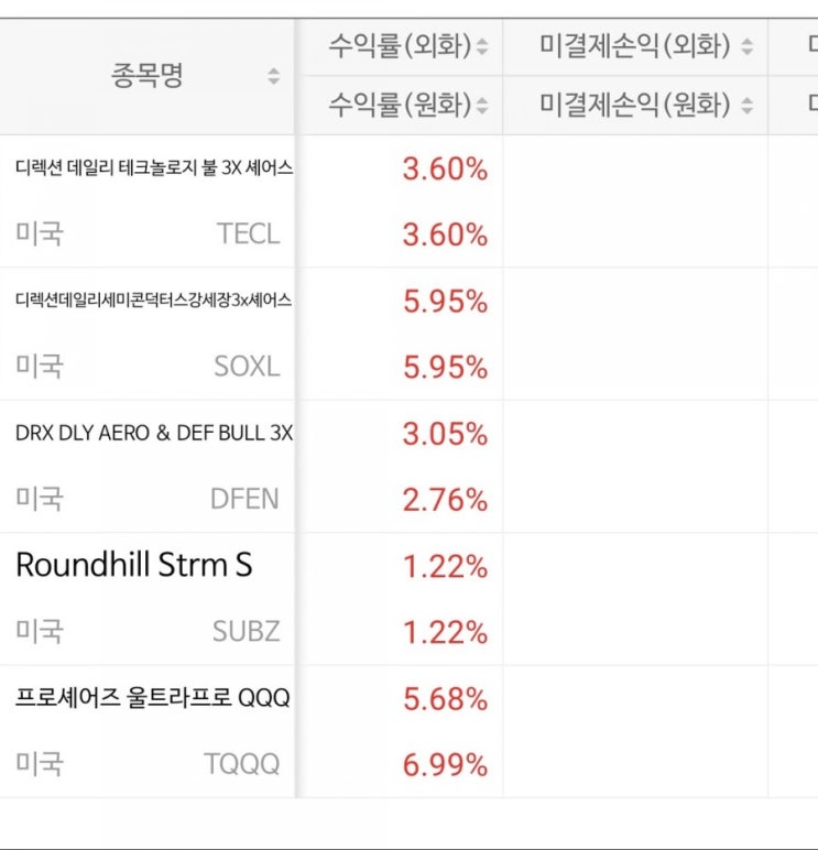  미국 장기투자종목 공유_3X ETF