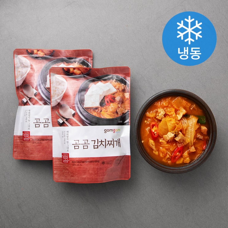 잘팔리는 곰곰 냄비가득 김치찌개 (냉동), 500g, 2팩(로켓배송) 좋아요