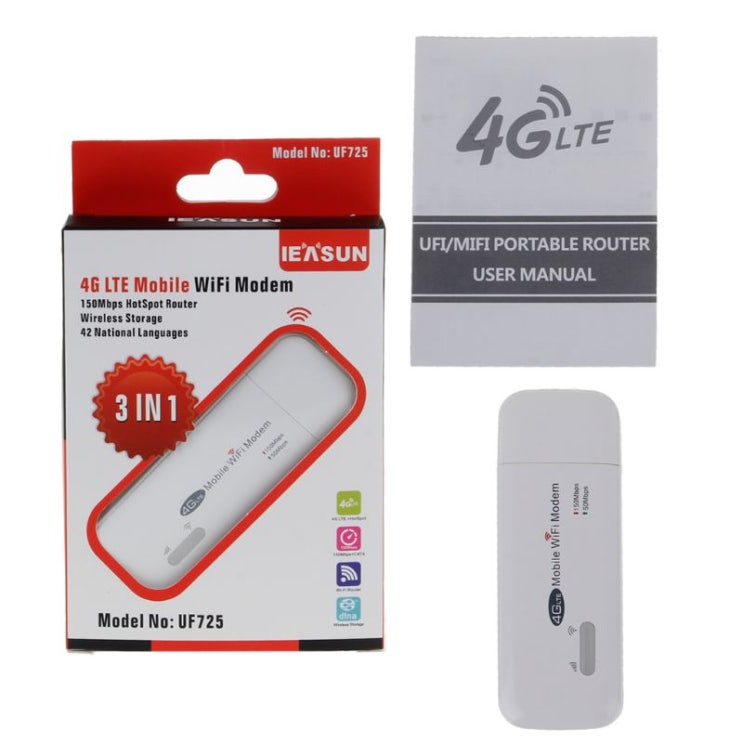 선호도 높은 4G FDD LTE 와이파이 라우터 잠금 해제 포켓 네트워크 핫스팟 USB 와이파이 라우터 SIM 카드 슬롯 UF725 무선 모뎀|3G 모뎀|, 1개, 단일, 단일 좋