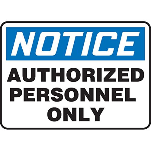 최근 많이 팔린 NMT Notice 공인 직원 전용 안전 표지 플라스틱 10 x 14 인치 (MADC801VP) - P0777002D95C0O1, 기본 ···