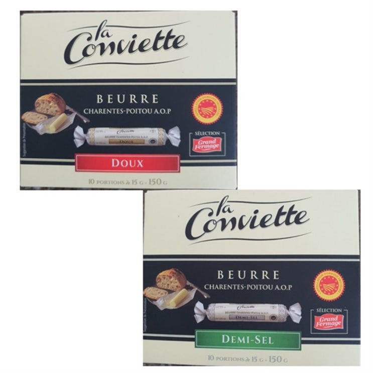 [할인추천] LA CONVIETTE 라꽁비에뜨 버터 150g/가염/무염/15g x 10입/명품버터/프랑스 21,000 원 5% 할인