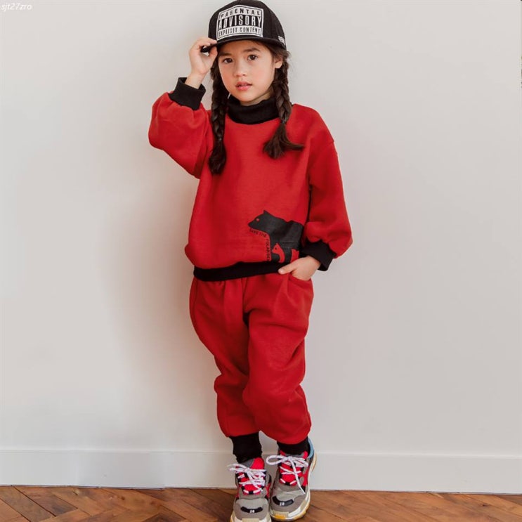  [추천특가] 유라비 아동용 펌베어 기모 목폴라 긴팔 상하의 세트 TS205 SL206 24,900 원 