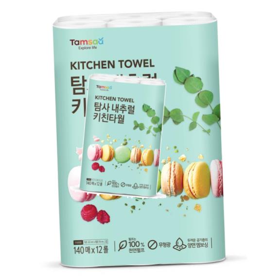 탐사 내추럴 키친타월 140매 12롤
