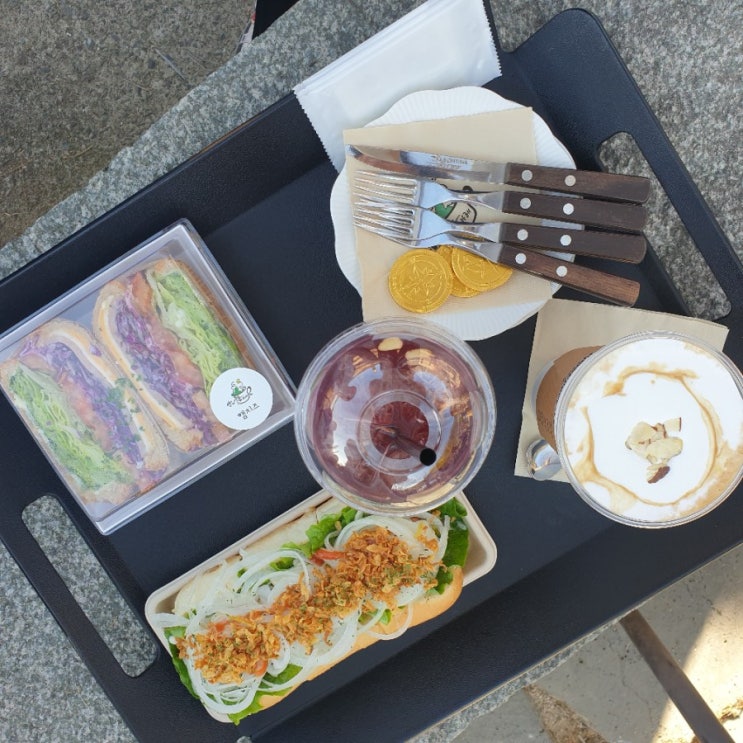  [창녕카페]샌드위치 맛집 야외키즈존 산과구름아래