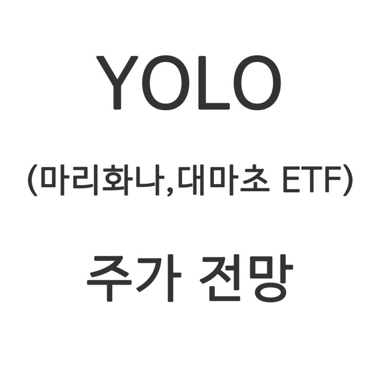  YOLO ETF (마리화나, 대마초 관련) 주가 전망