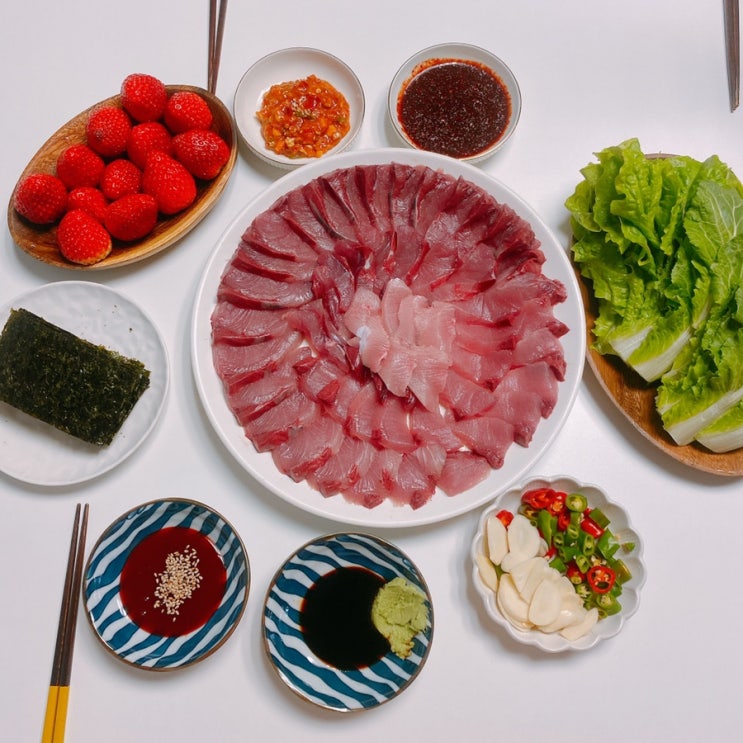  방어회:: 집에서 대방어 맛있게 먹는법 +소스