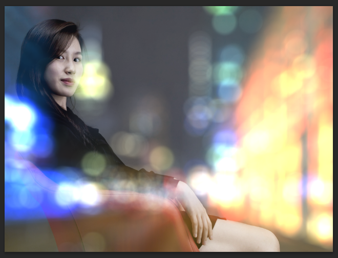  포토샵 - 보케 사진 만들기, 유리창에 비친 모습 만들기