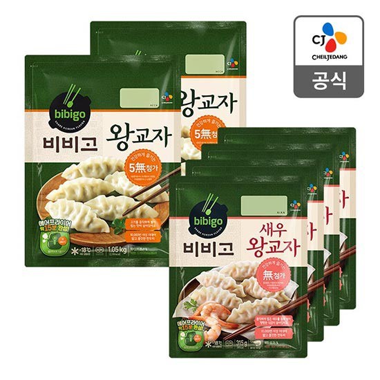 선호도 높은 CJ제일제당 비비고 왕교자 1.05kg 2개 + 새우왕교자 315g 4개, 없음, 상세설명 참조 ···