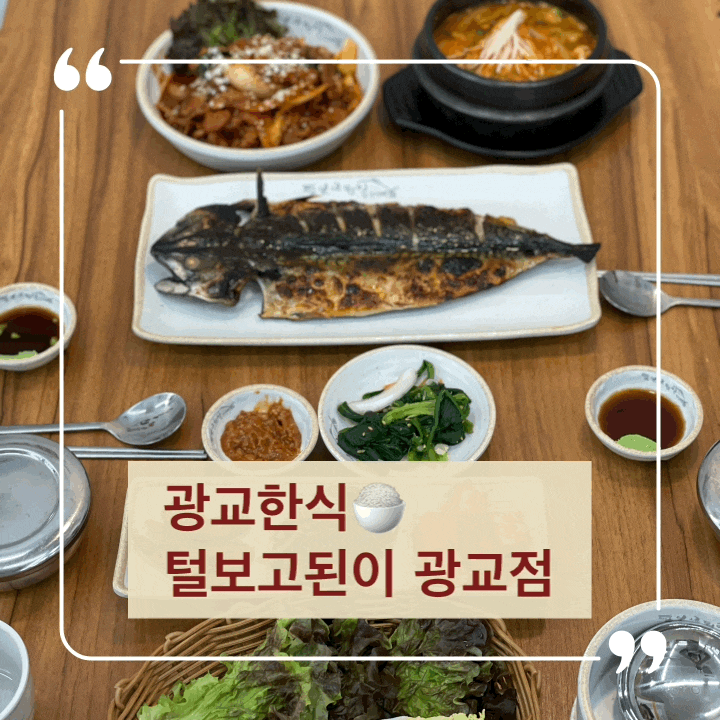 광교한식 가성비 좋았던 수원생선구이 털보고된이 광교점