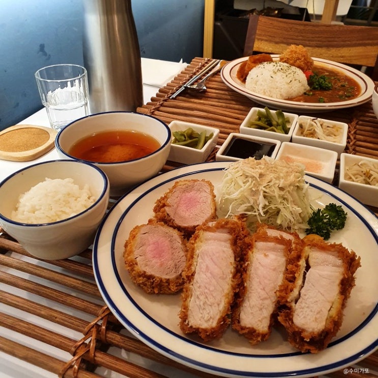  [한남동 이태원/ 녹사평역 맛집] 데이트로도 좋은 돈까스, 카레 맛집 <재재식당> ::모둠까스, 고기카레, 시금치카레
