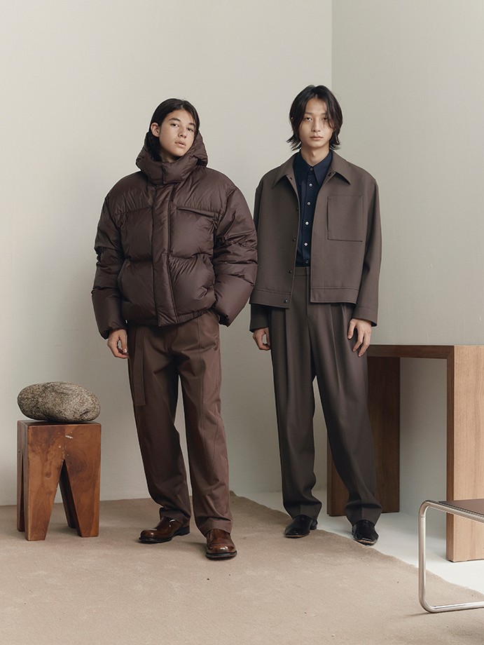  미니멀 감성 자켓, 쿠어(coor) 오버핏 울 크롭 자켓, 다크브라운 제품