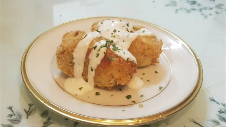  감자 고로케 Potato Croquettes와 생크림 소스 만드는 법 [유튜브]
