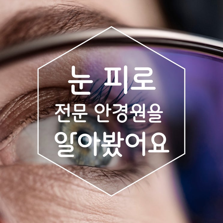 눈 피로 자이즈 전문 안경원을 알아봤어요