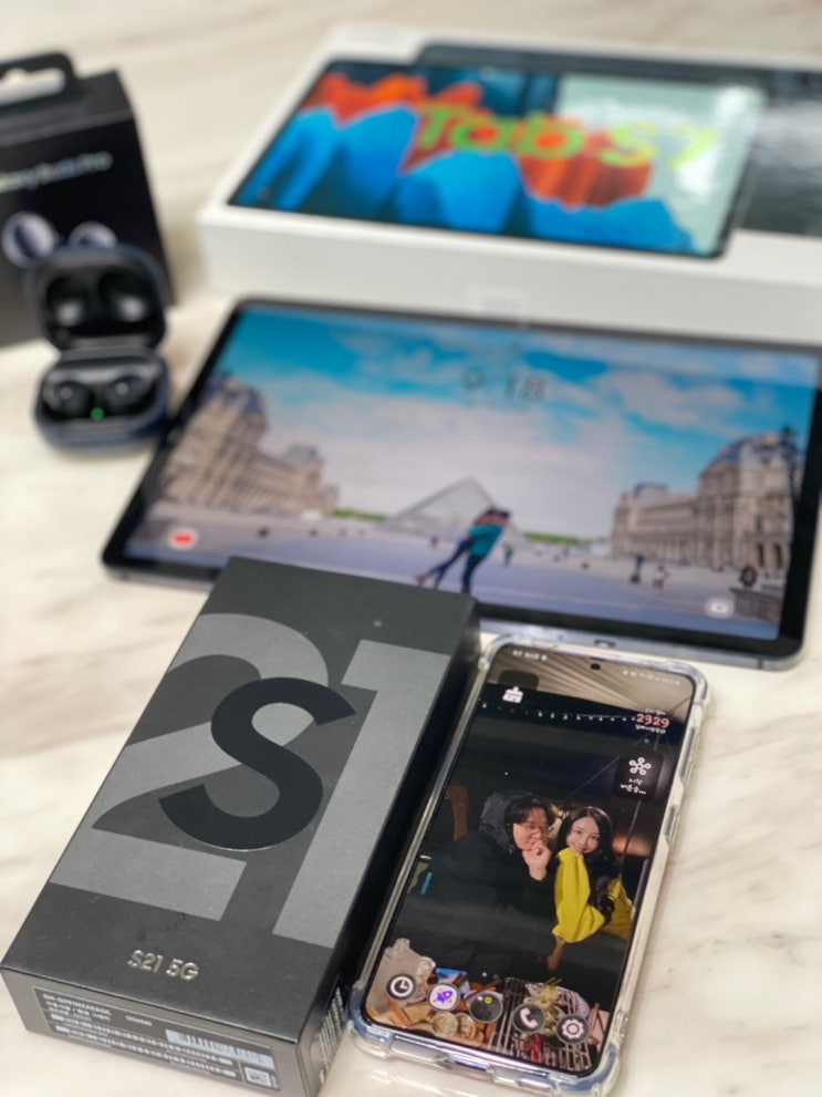  [남편템]"갤럭시 S21" & "갤럭시탭 S7" 개봉기 및 솔직후기