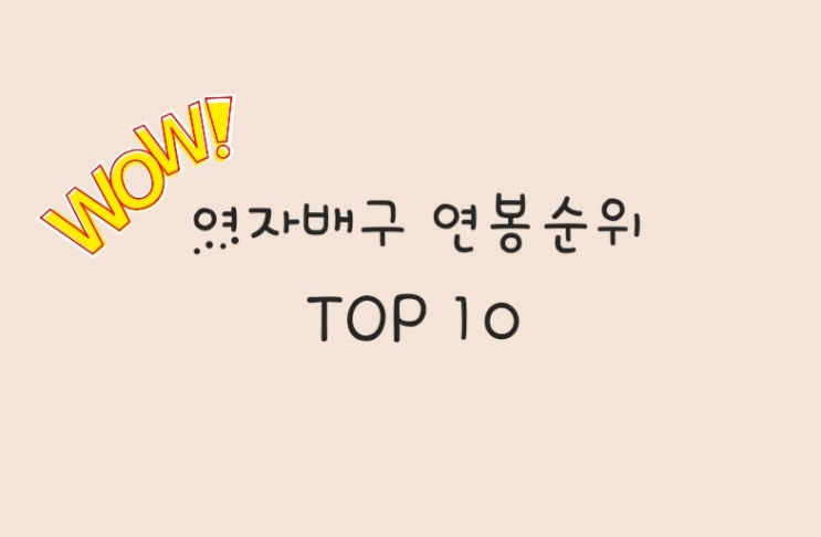  배구) 2020-2021시즌 여자배구 연봉순위 TOP 10 알아보기!!
