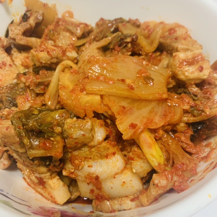  [초간단요리]엄마표 삼겹살김치찜 만들기 (자취전용)