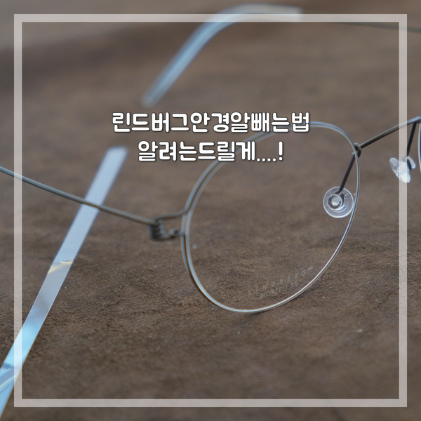  린드버그 안경알 빼는법 푸른프리미엄에서 알려는 드릴게