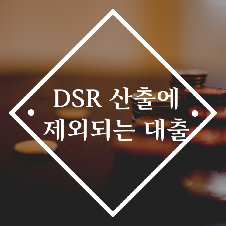 DSR대출규제에서 제외되는 대출