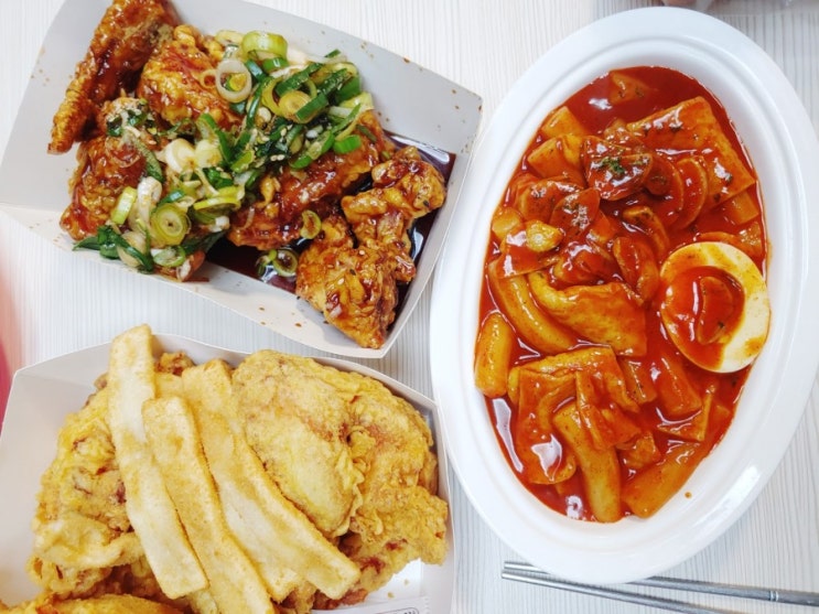  봉구통닭 7곡후라이드 단짠애간장 봉구마늘떡볶이 별미한상후기