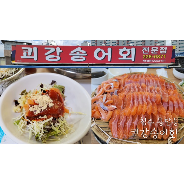  청주송어회 명암저수지맛집 쾨강송어회(괴강송어회)