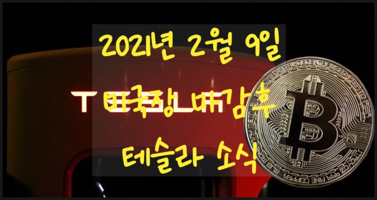 테슬라(Tesla): 2021년2월9일 미국장 마감후. 테슬라 소식. 개리블랙 트위터 내용.