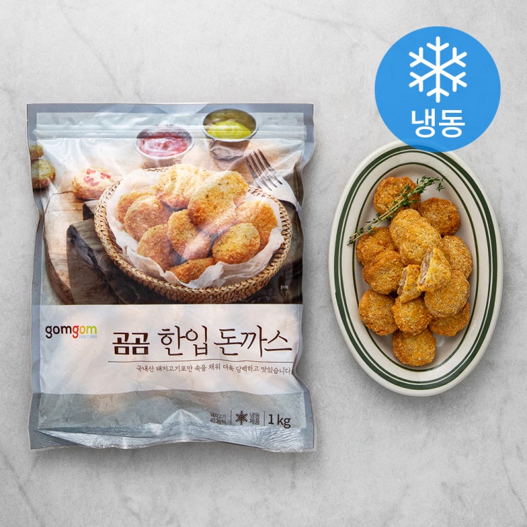 선호도 높은 곰곰 한입 돈까스 (냉동), 1kg, 1개(로켓배송) 추천합니다