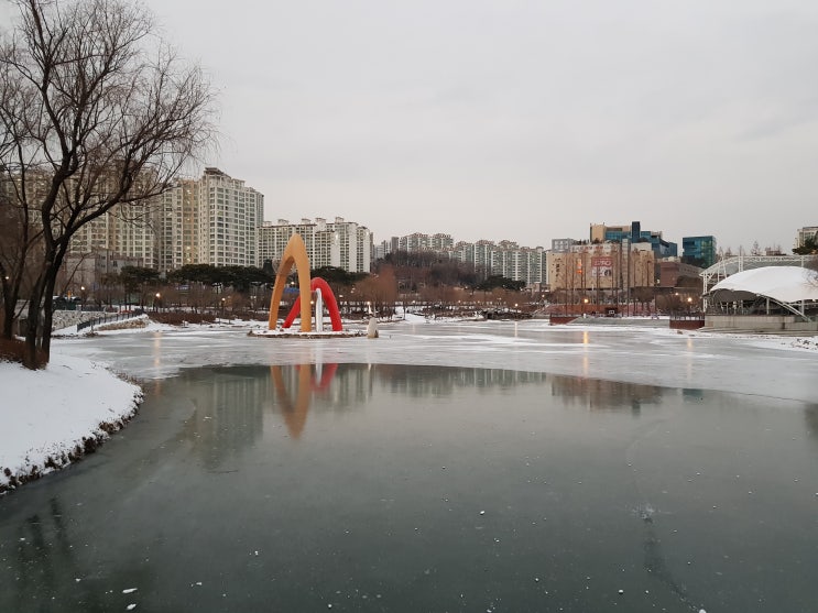  [동백 순환로] 눈내린 동백호수공원과 새로 생긴 동백 순환산책로!