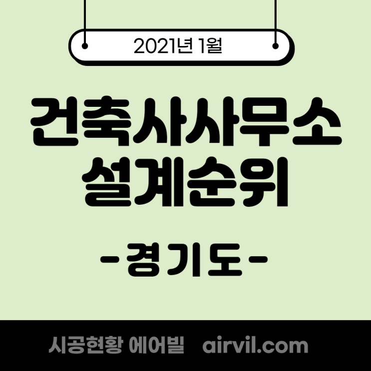  [건축사사무소] :: 경기도 - 2021년 1월 허가 순위 / 다운로드