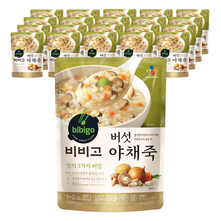 후기가 좋은 비비고 버섯야채죽, 450g, 21개(로켓배송) 추천합니다