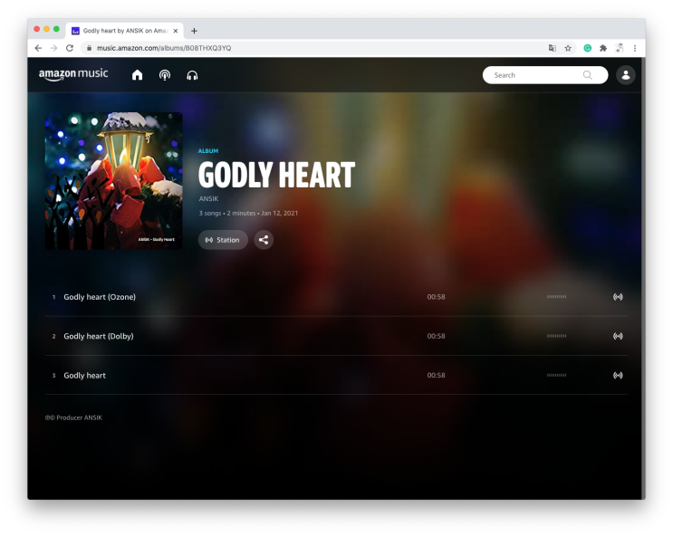  ANSIK - Godly Heart / SoundCloud를 통해 전세계 발매 완료!