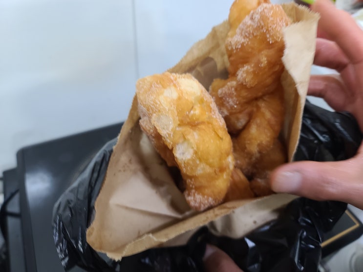  광명시장 해피니스찹쌀꽈배기 호떡 가격인상