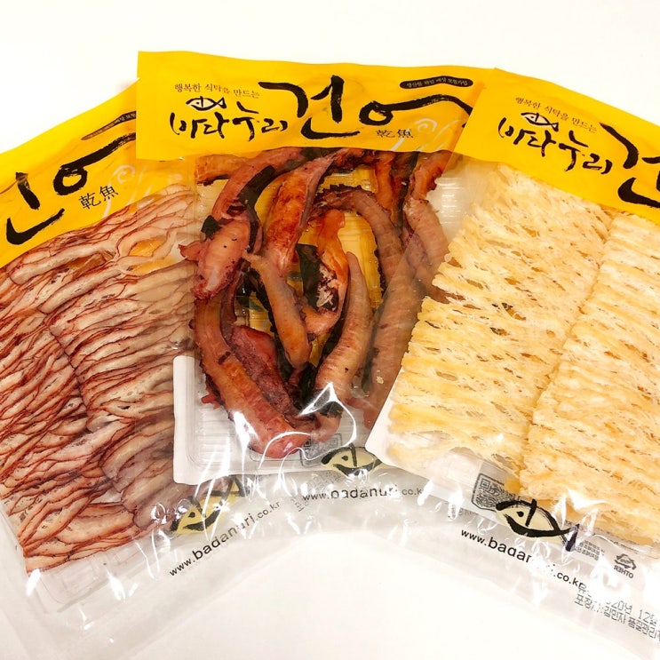 인기 많은 바다누리 국민간식 프리미엄 국내가공 건어물 주전부리 세트, 1세트, 오징어만 3종세트 ··· 인기 많은 바다누리 국민간식 프리미엄 국내가공 건어물 주전부리 세트, 1세트, 오징어만 3종세트 ···