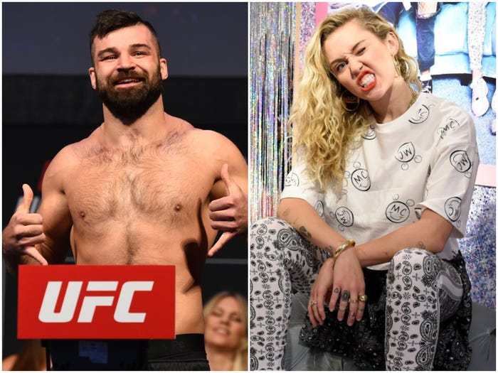 팝스타 마일리 사이러스에게 들이대다 까인 UFC 파이터 훌리안 마르케스 팝스타 마일리 사이러스에게 들이대다 까인 UFC 파이터 훌리안 마르케스