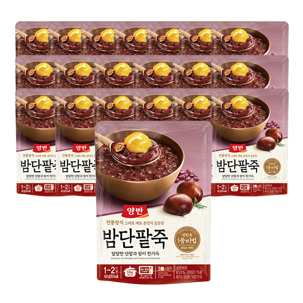 선호도 높은 양반 밤단팥죽 파우치, 420g, 20개(로켓배송) 추천합니다 선호도 높은 양반 밤단팥죽 파우치, 420g, 20개(로켓배송) 추천합니다