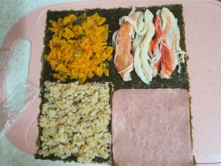  접는 김밥 -SNS에서 핫한 접어먹는 김밥 초간단하니까 요알못인 저도 해봅니다 ㅋ