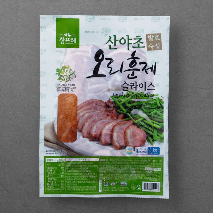 후기가 좋은 참프레 산야초 발효숙성 오리훈제 슬라이스, 1kg, 1개(로켓배송) 추천합니다