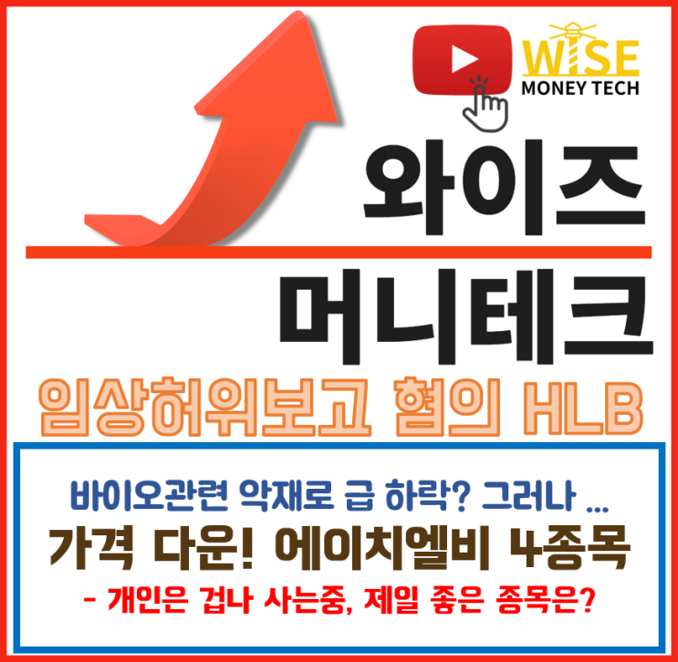  이슈종목- 에이치엘비 4형제, 임상결과의혹/ 그래도 솟아날 종목은?